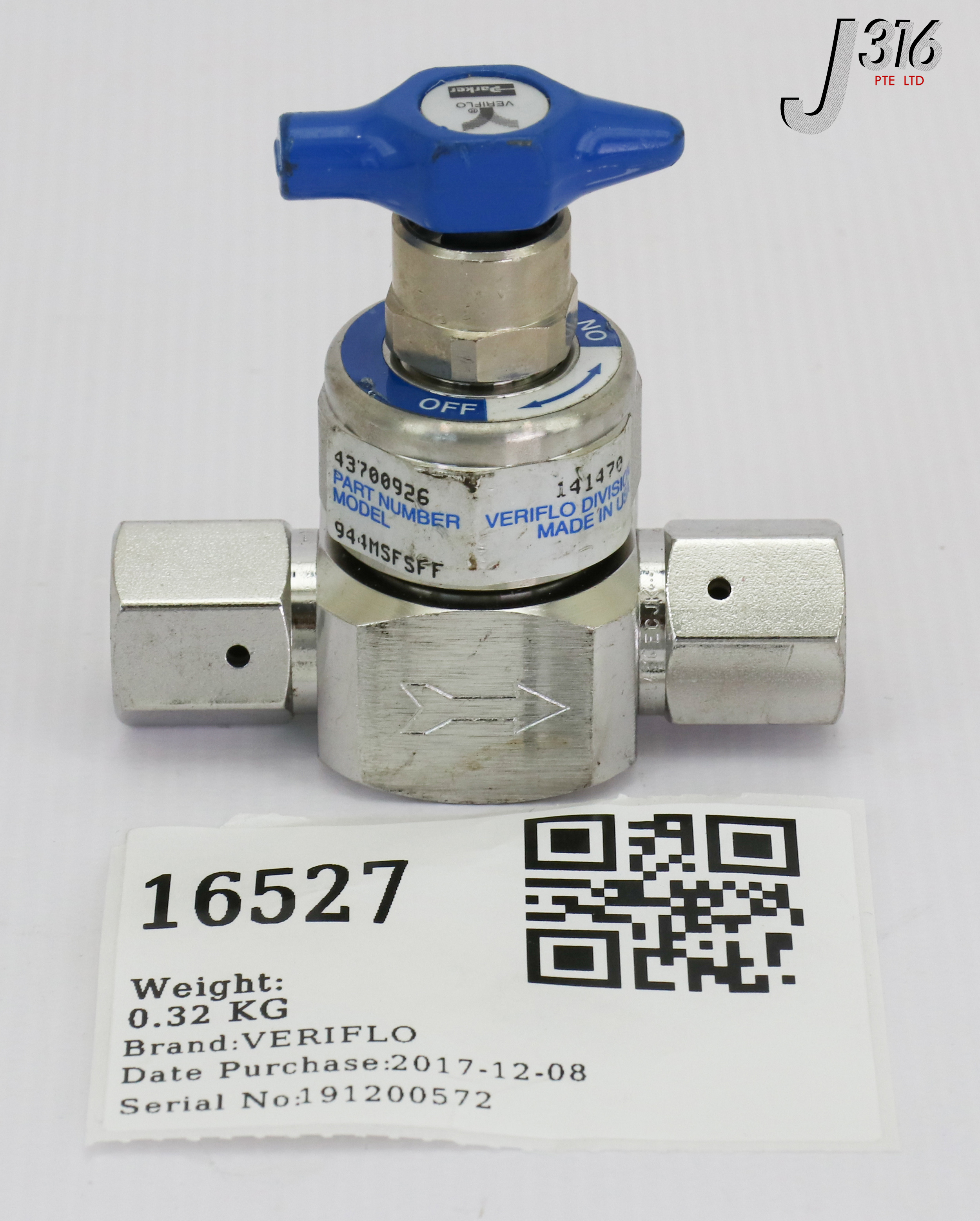 16527 VERIFLO MANUAL DIAPHRAGM VALVE, 43700926 944MSFSFF | eBay